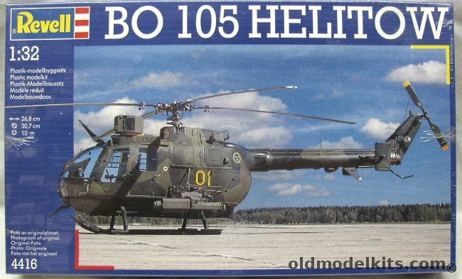 Revell 1/32 BO-105 Helitow - Sweden, 4416 plastic model kit